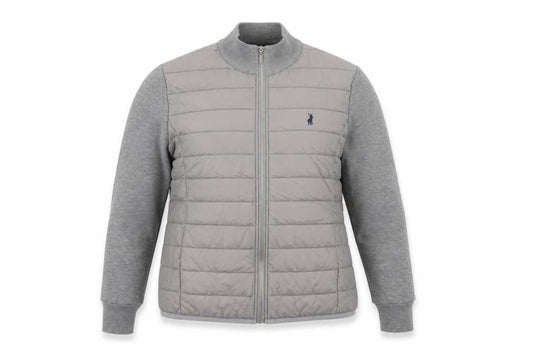 POLO Women’s Grey M Quilted Puffer Jacket Full Zip