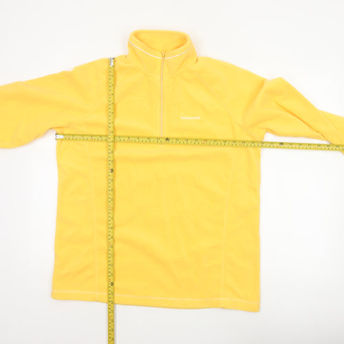 Craghoppers Women Yellow UK 16 Pullover Fleece 1/4 Zip Sweatshirt