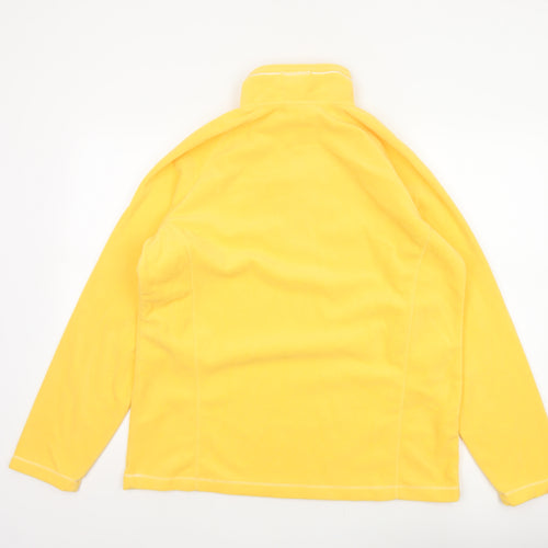 Craghoppers Women Yellow UK 16 Pullover Fleece 1/4 Zip Sweatshirt