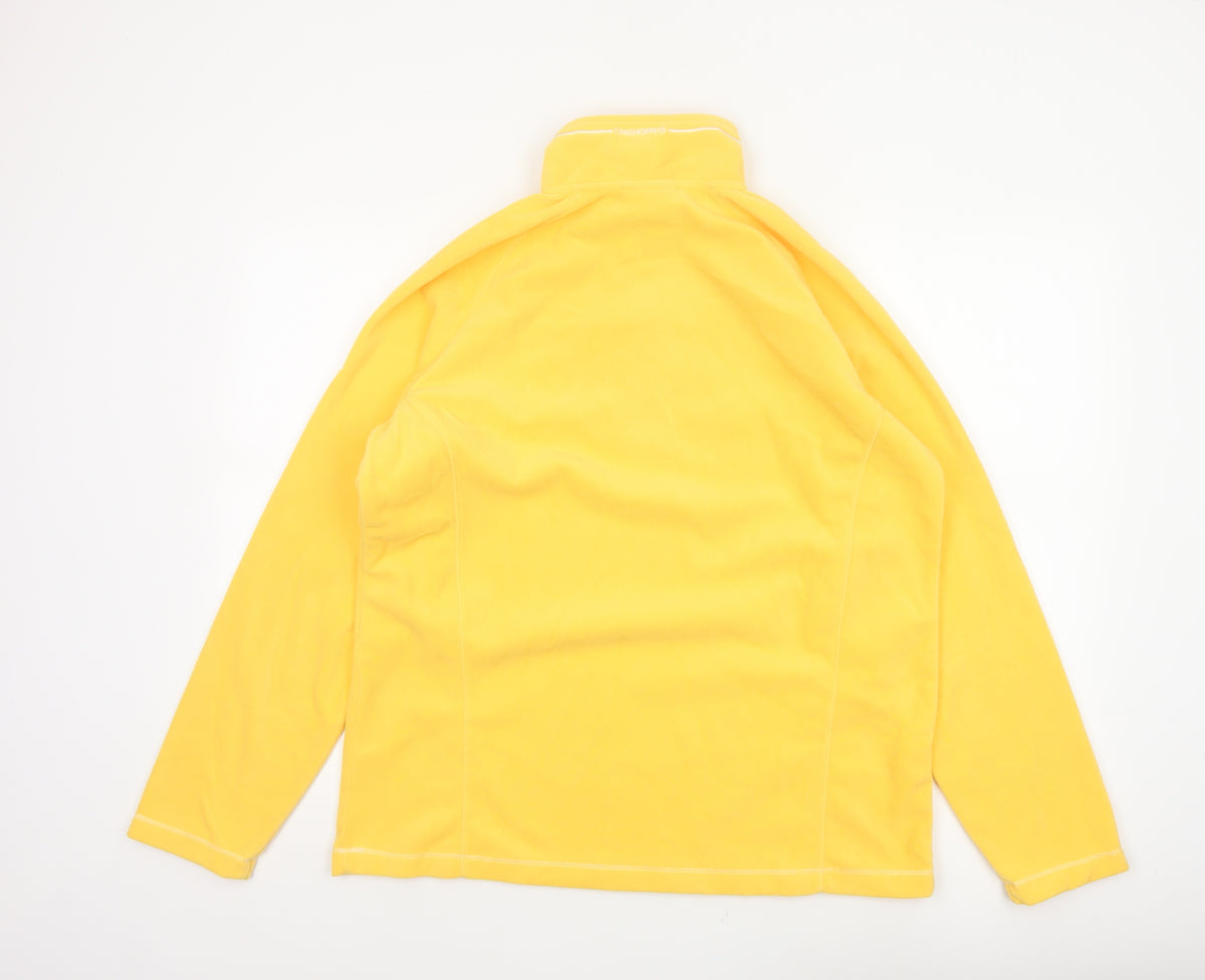 Craghoppers Women Yellow UK 16 Pullover Fleece 1/4 Zip Sweatshirt