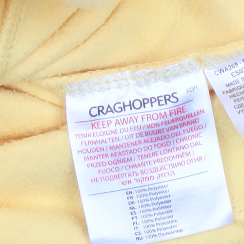 Craghoppers Women Yellow UK 16 Pullover Fleece 1/4 Zip Sweatshirt