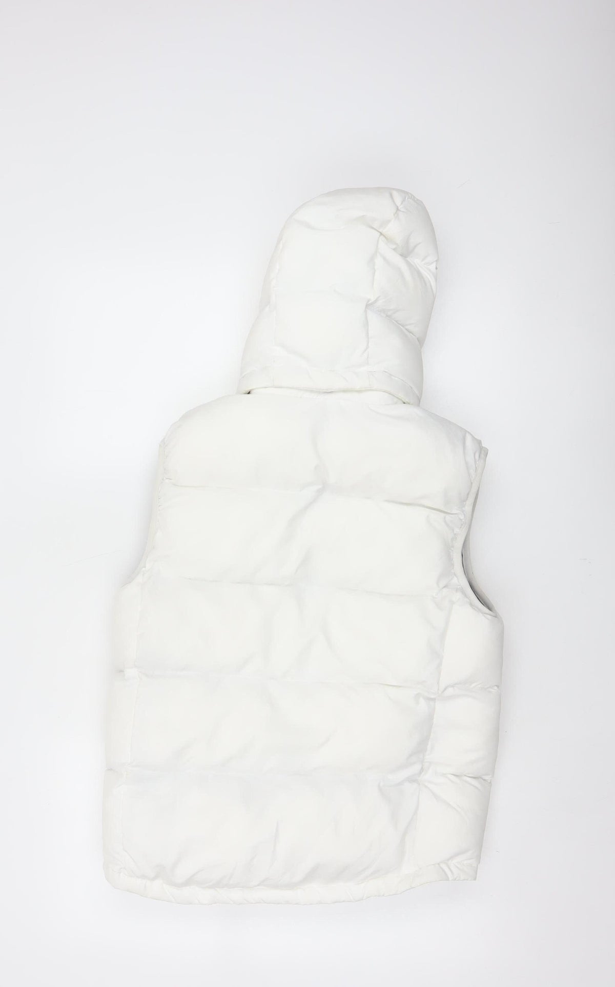 Quechua Girls White 12 Years Hooded Padded Puffer Gilet Waistcoat