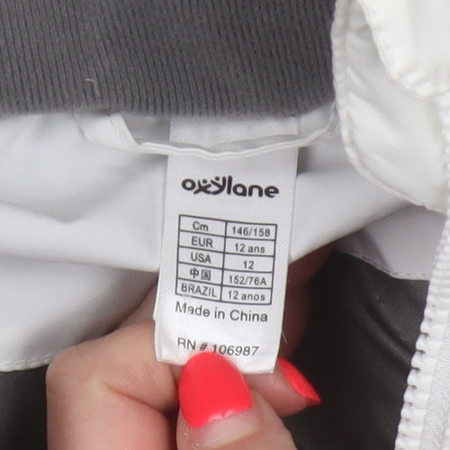 Quechua Girls White 12 Years Hooded Padded Puffer Gilet Waistcoat