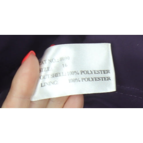 Finesse Women Purple Size 16 Long Hooded Padded Parka Coat