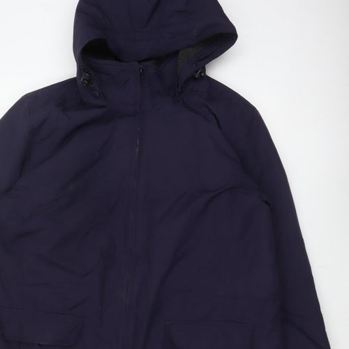 Lands' End Women's Navy UK 16 Petite Hooded Parka Jacket