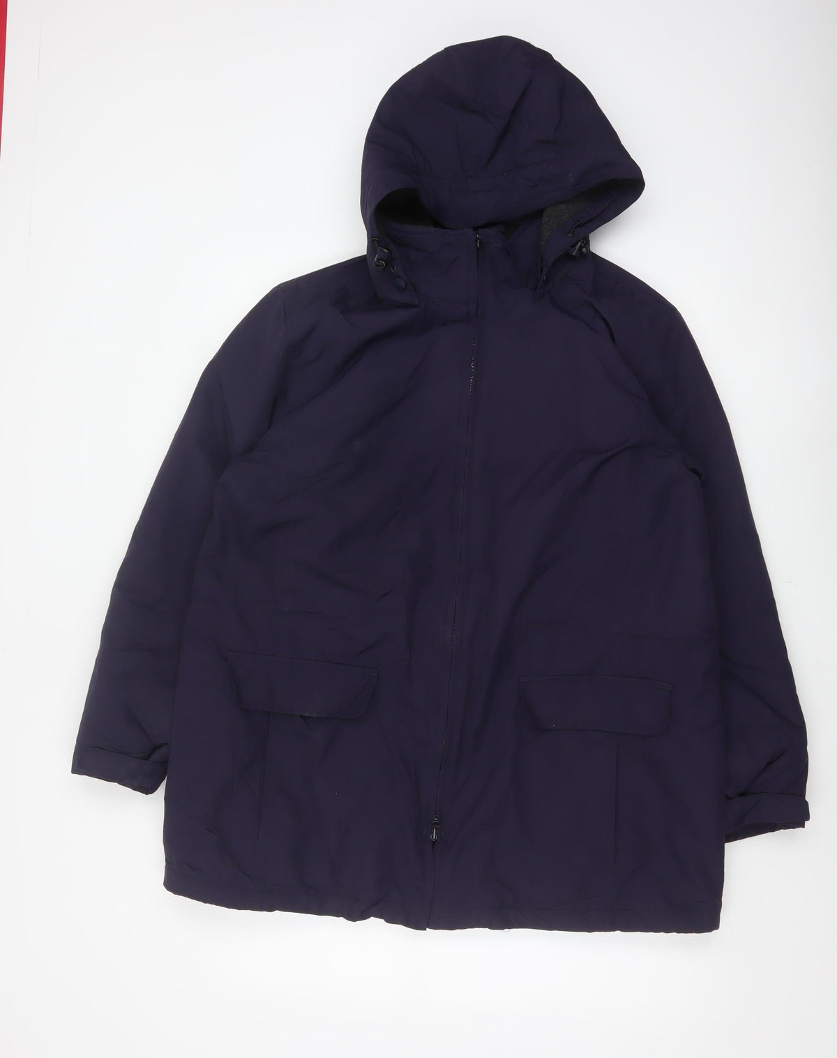 Lands' End Women's Navy UK 16 Petite Hooded Parka Jacket