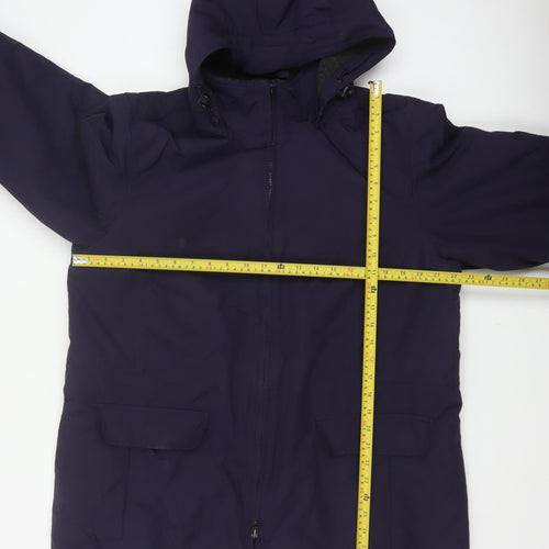 Lands' End Women's Navy UK 16 Petite Hooded Parka Jacket