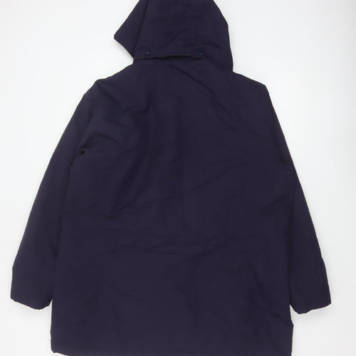 Lands' End Women's Navy UK 16 Petite Hooded Parka Jacket