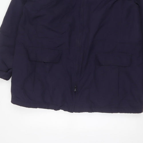 Lands' End Women's Navy UK 16 Petite Hooded Parka Jacket