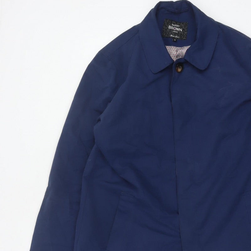 Additional view of Harry Brown Women’s Blue M Long Polyester Overcoat Collared