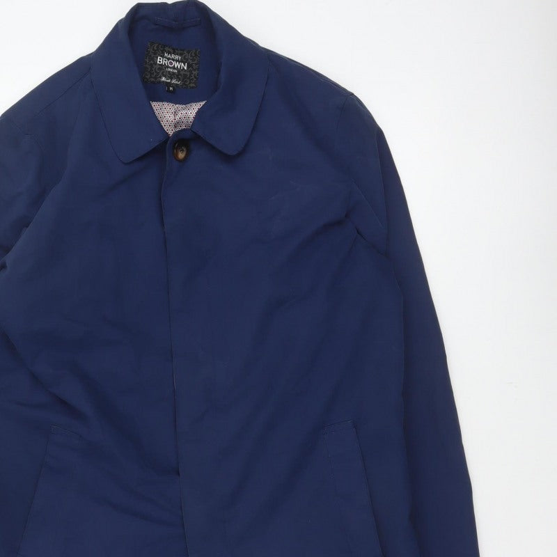 Additional view of Harry Brown Women’s Blue M Long Polyester Overcoat Collared