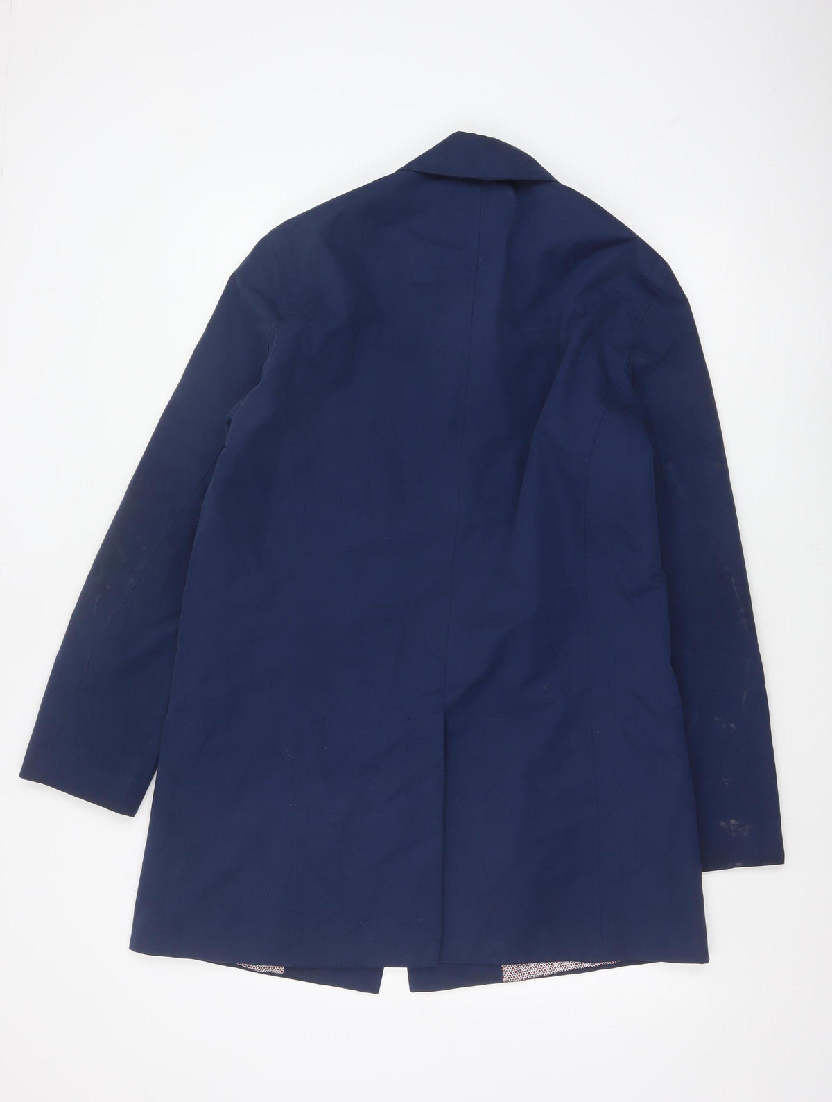 Brand and care label for Harry Brown Women’s Blue M Long Polyester Overcoat Collared