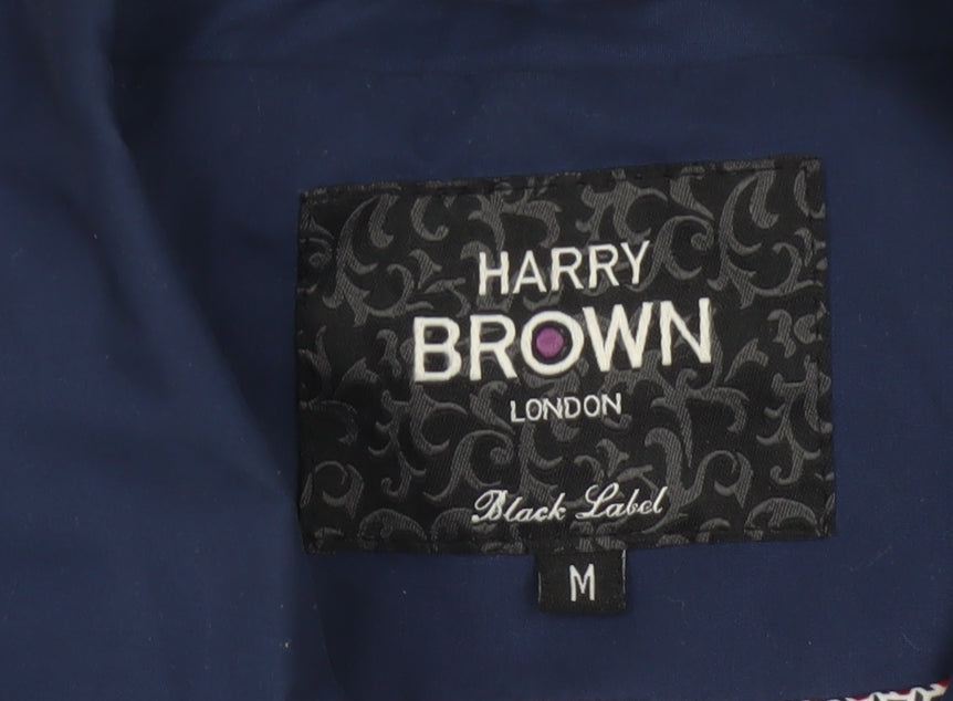 Additional view of Harry Brown Women’s Blue M Long Polyester Overcoat Collared