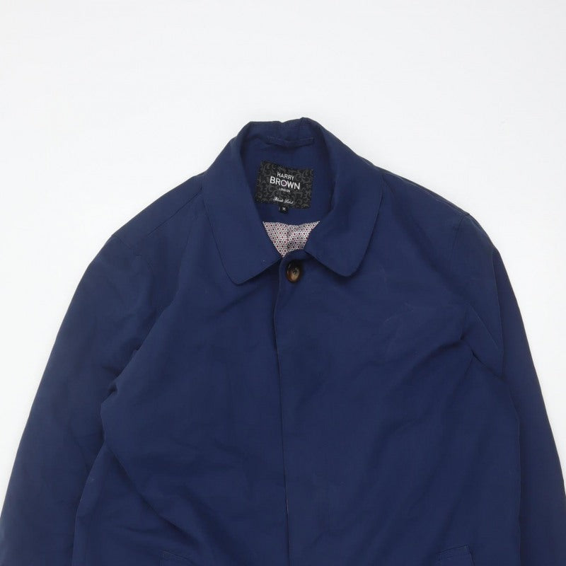 Additional view of Harry Brown Women’s Blue M Long Polyester Overcoat Collared