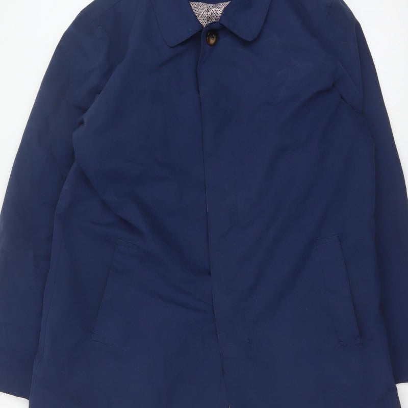 Additional view of Harry Brown Women’s Blue M Long Polyester Overcoat Collared