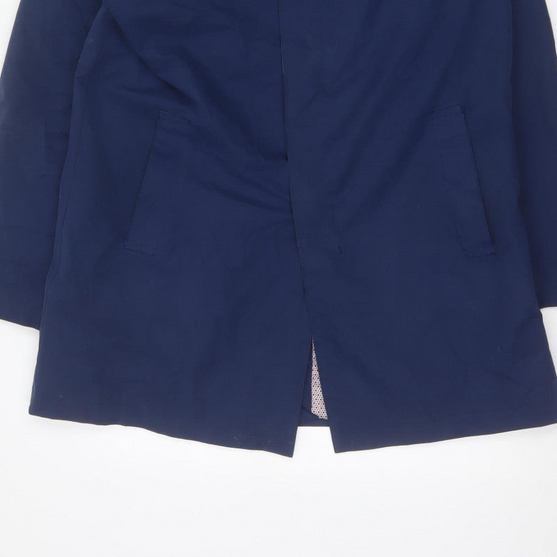 Additional view of Harry Brown Women’s Blue M Long Polyester Overcoat Collared