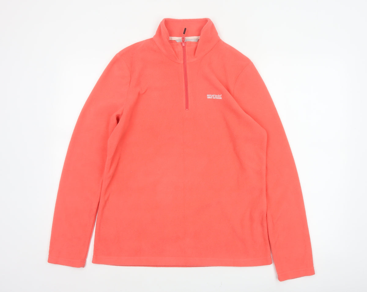 Back view of Regatta Women’s Pink UK 12 1/4 Zip Fleece Pullover Sweatshirt