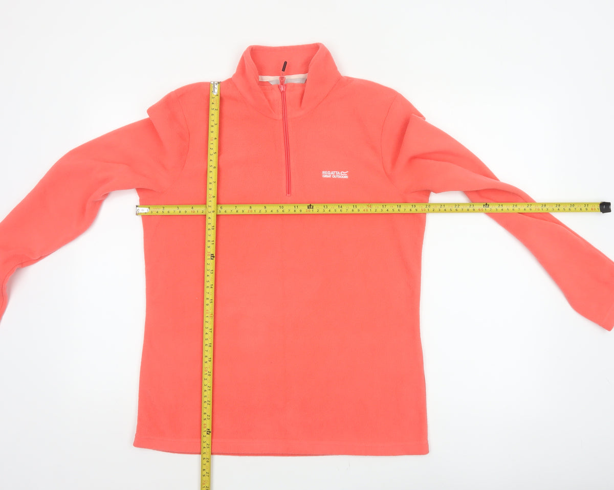 Close-up detail of Regatta Women’s Pink UK 12 1/4 Zip Fleece Pullover Sweatshirt