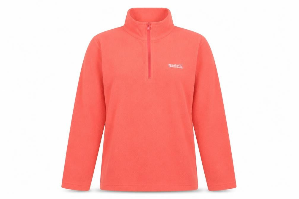 Front view of Regatta Women’s Pink UK 12 1/4 Zip Fleece Pullover Sweatshirt