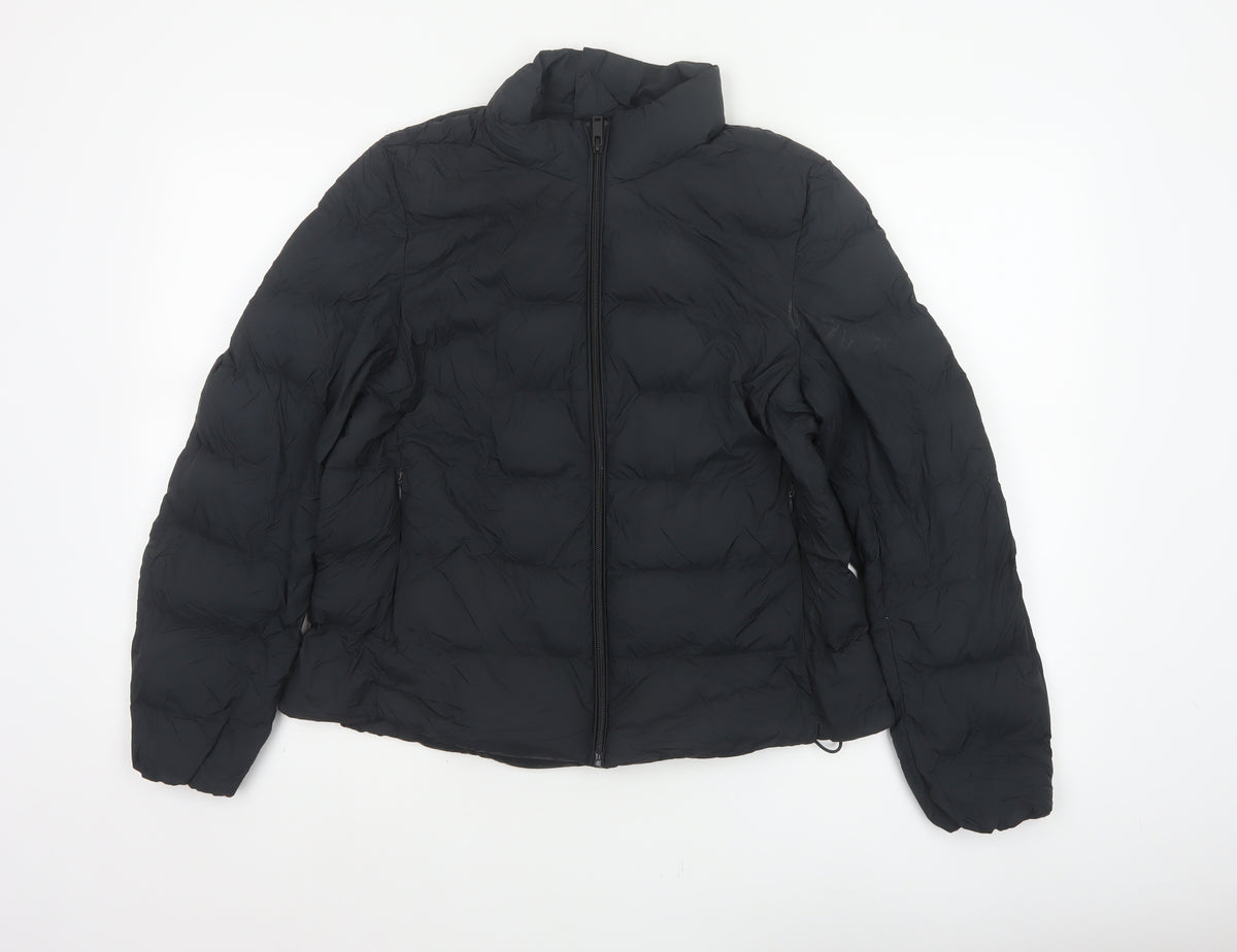 Marks and Spencer Women’s Black Size 12 Puffer Jacket Down Quilted