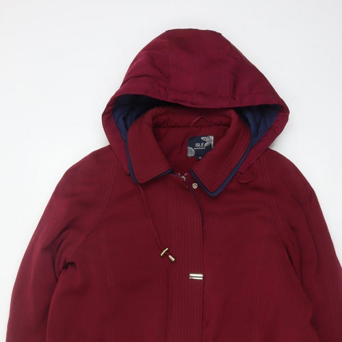 Isle Outerwear Women’s Red Size 14 Hooded Padded Parka Coat