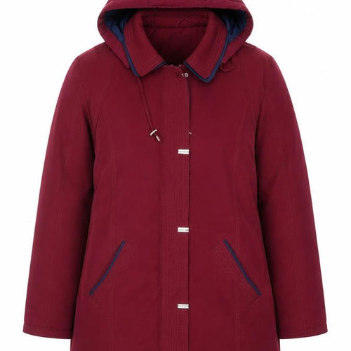 Isle Outerwear Women’s Red Size 14 Hooded Padded Parka Coat