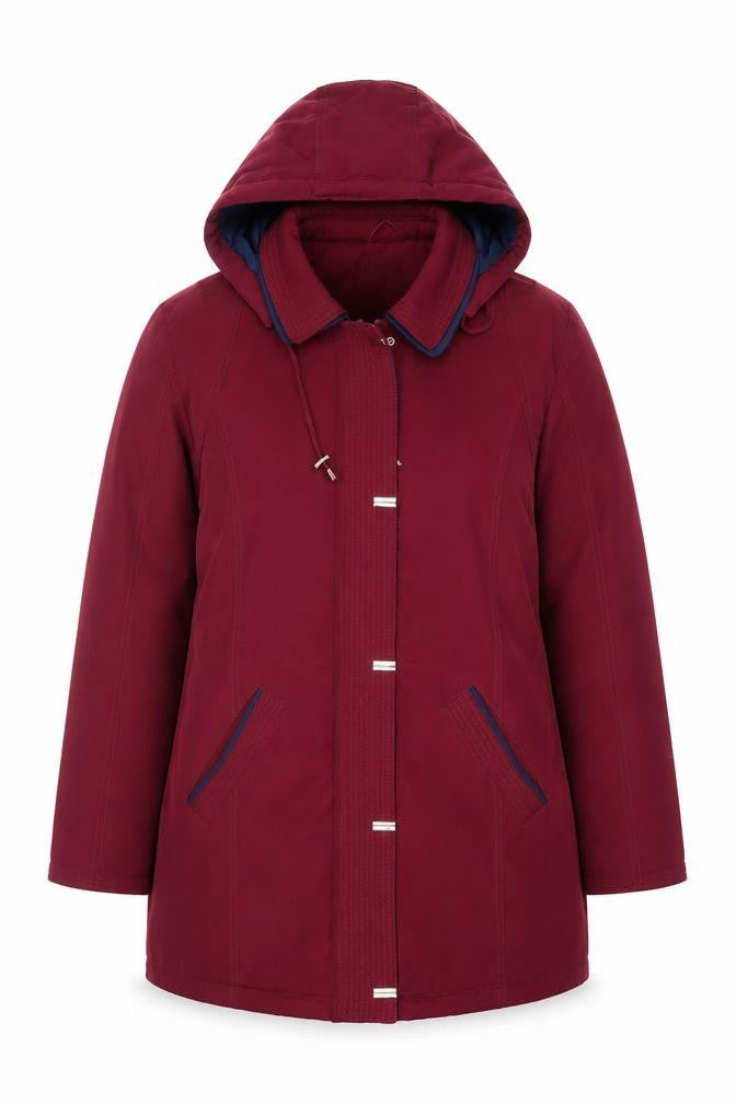 Isle Outerwear Women’s Red Size 14 Hooded Padded Parka Coat