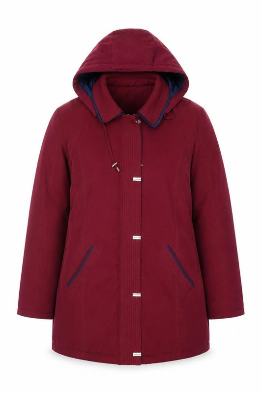 Isle Outerwear Women’s Red Size 14 Hooded Padded Parka Coat