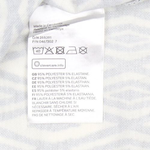 Divided H&M Women’s Blue Geometric Skater Dress UK 6 Sleeveless