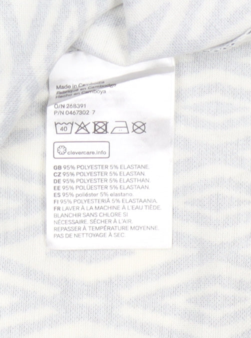 Divided H&M Women’s Blue Geometric Skater Dress UK 6 Sleeveless