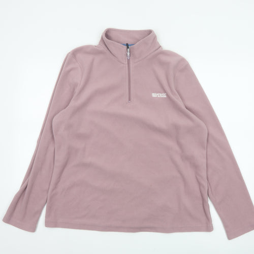 Regatta Women’s Pink UK 16 1/4 Zip Fleece Pullover Sweatshirt