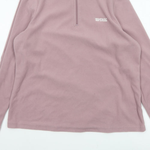 Regatta Women’s Pink UK 16 1/4 Zip Fleece Pullover Sweatshirt