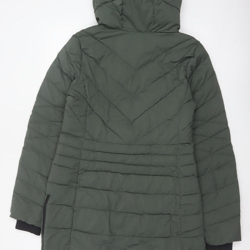 Marks & Spencer Goodmove Women Green UK 12 Long Hooded Puffer Coat