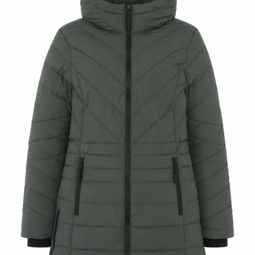 Marks & Spencer Goodmove Women Green UK 12 Long Hooded Puffer Coat