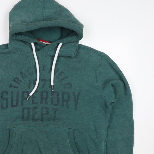 Superdry Men’s Green L Track & Field Graphic Pullover Hoodie