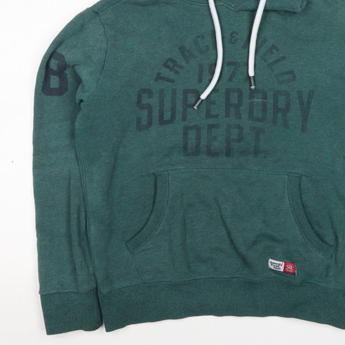 Superdry Men’s Green L Track & Field Graphic Pullover Hoodie