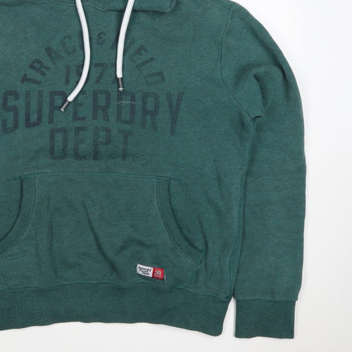 Superdry Men’s Green L Track & Field Graphic Pullover Hoodie