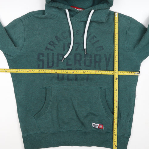 Superdry Men’s Green L Track & Field Graphic Pullover Hoodie