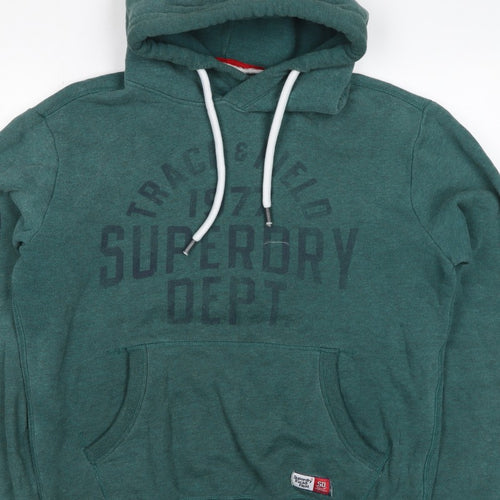Superdry Men’s Green L Track & Field Graphic Pullover Hoodie