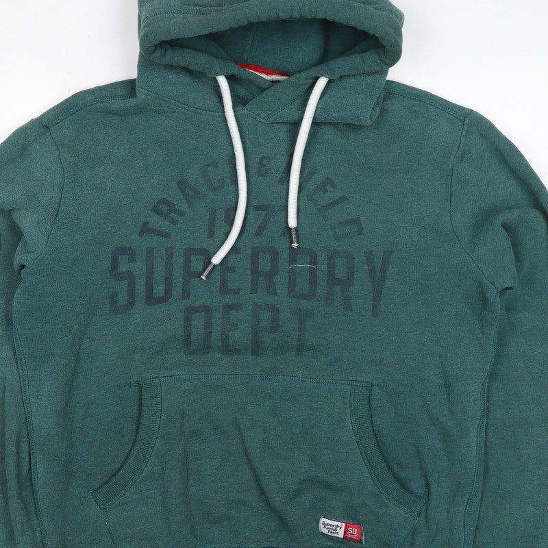 Superdry Men’s Green L Track & Field Graphic Pullover Hoodie