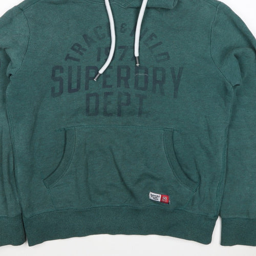 Superdry Men’s Green L Track & Field Graphic Pullover Hoodie