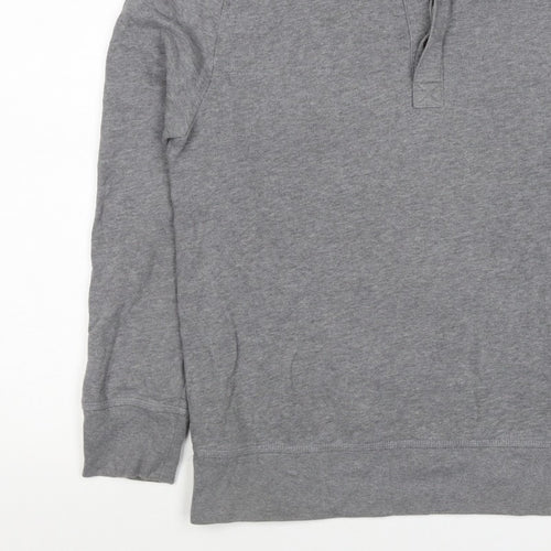 Banana Republic Men’s Grey M Collared Henley Thermal Sweatshirt