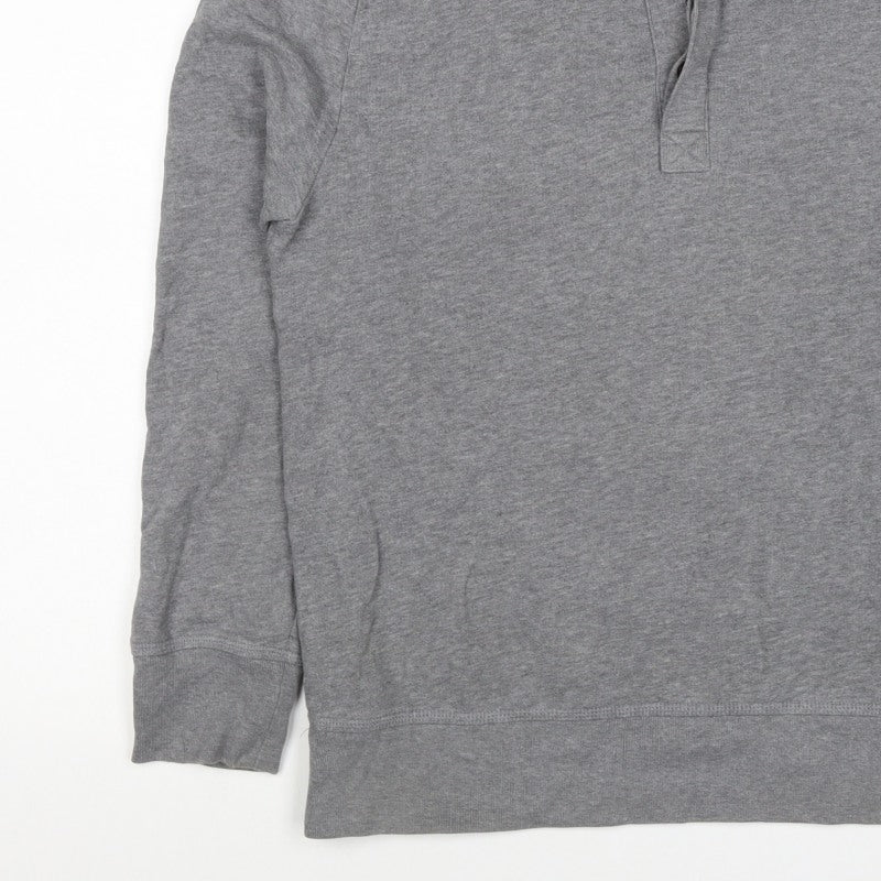 Banana Republic Men’s Grey M Collared Henley Thermal Sweatshirt