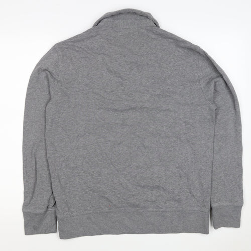 Banana Republic Men’s Grey M Collared Henley Thermal Sweatshirt