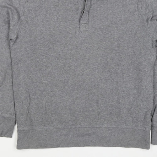Banana Republic Men’s Grey M Collared Henley Thermal Sweatshirt