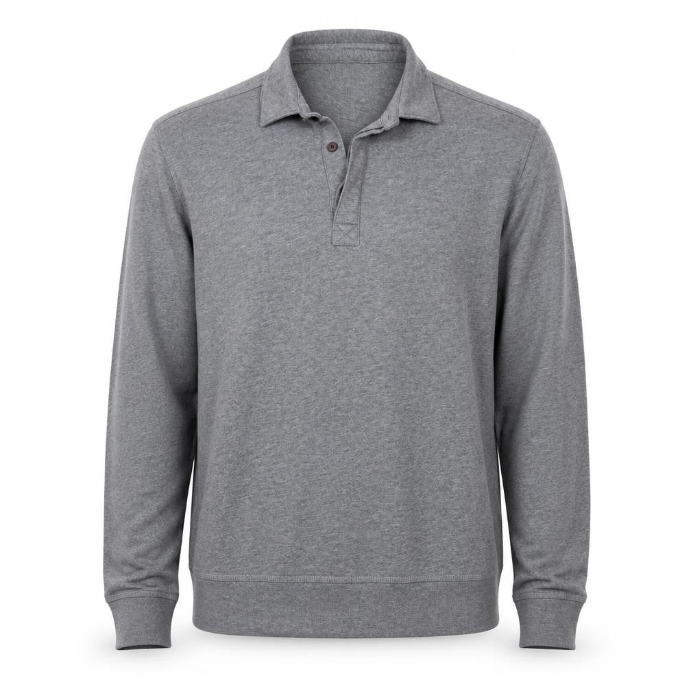 Banana Republic Men’s Grey M Collared Henley Thermal Sweatshirt