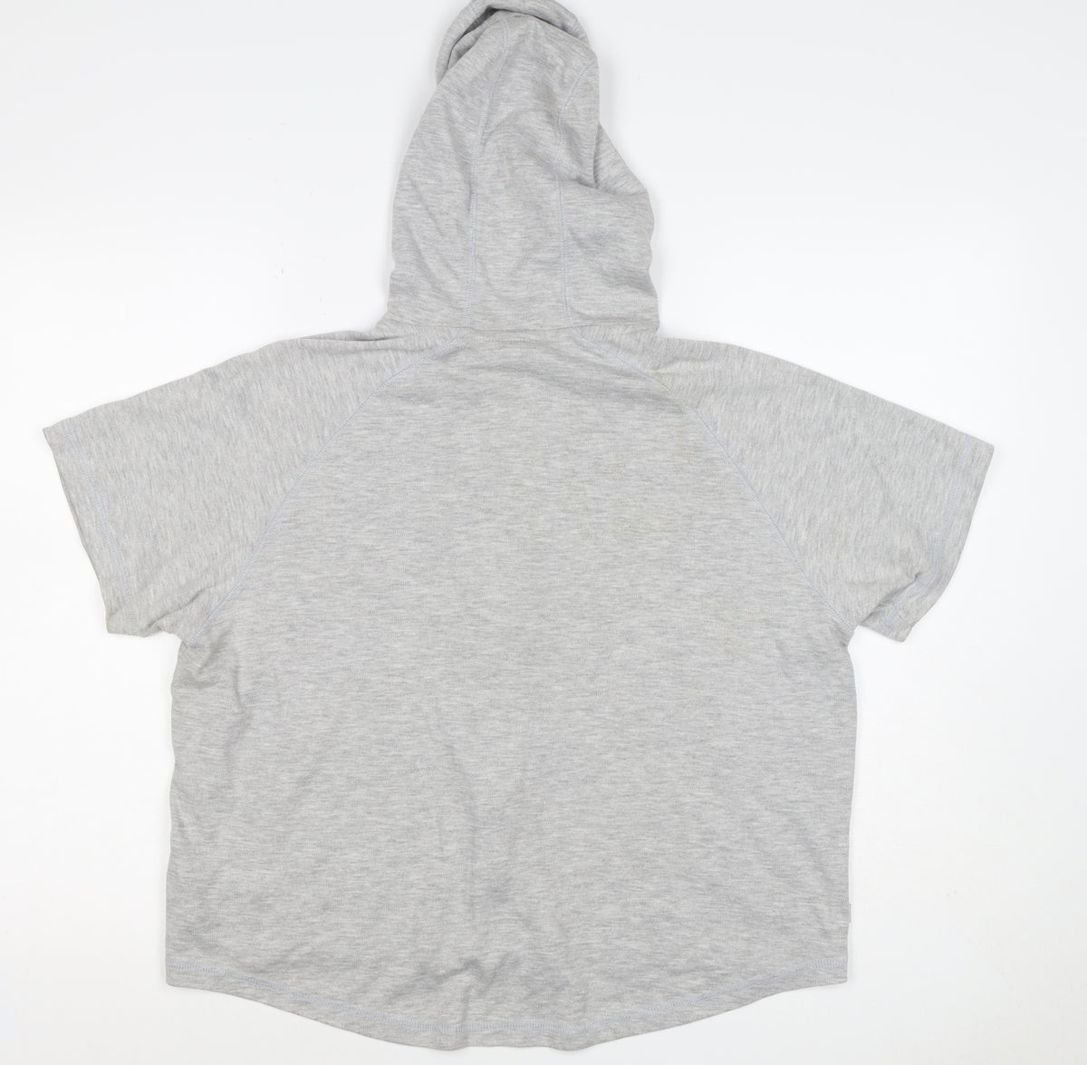 LA Gear Women’s Grey UK 18 Full Zip Hooded Short Sleeve Hoodie
