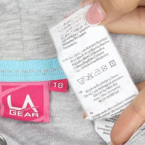 LA Gear Women’s Grey UK 18 Full Zip Hooded Short Sleeve Hoodie