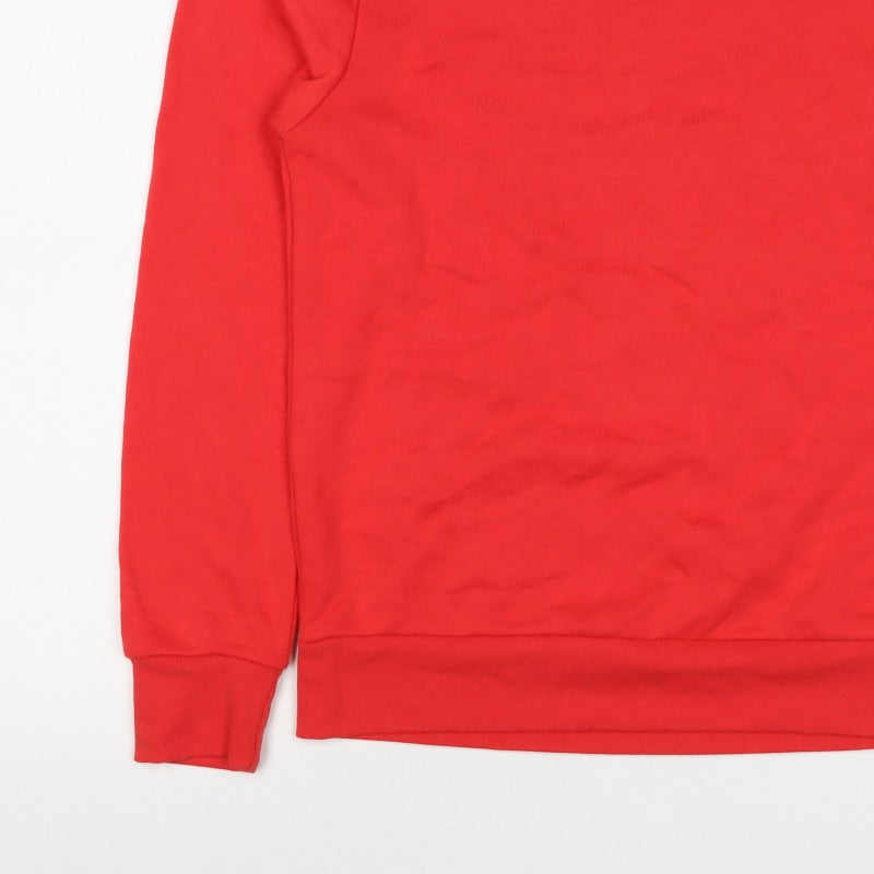 Primark Men Red M Crew Neck Pullover Fleece Sweatshirt