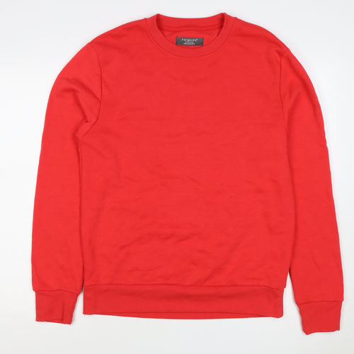 Primark Men Red M Crew Neck Pullover Fleece Sweatshirt